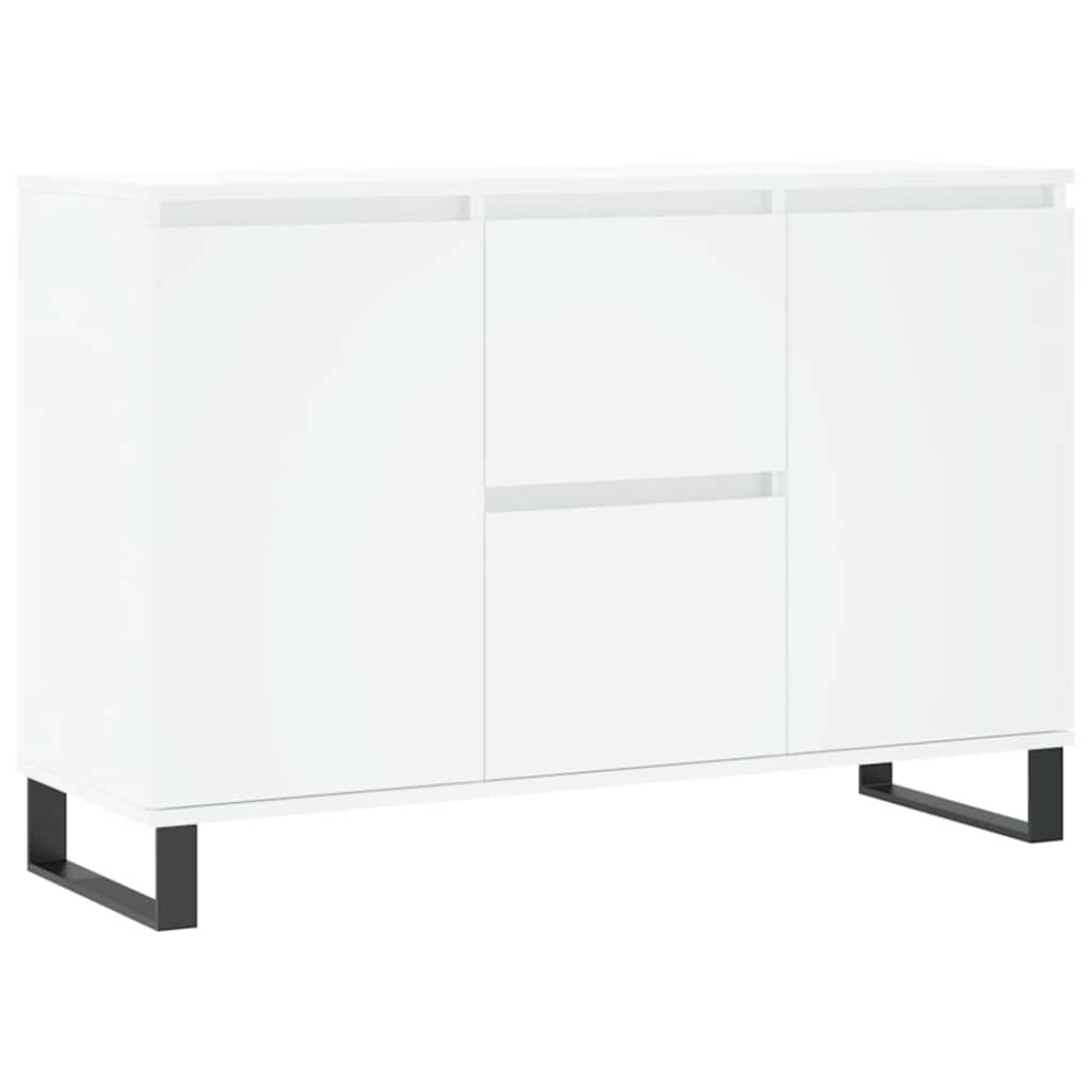 VIDAXL Sideboard - 2 Door 2 Drawer - White - Wood - Image 3