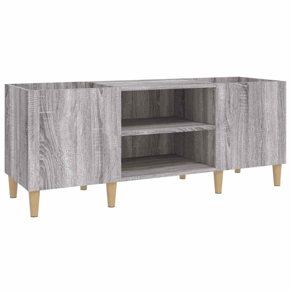 Vidaxl (Grey Sonoma, 121 X 38 X 48 Cm) Record Cabinet Office Vinyl Storage Cabinet Sideboard Engineered Wood