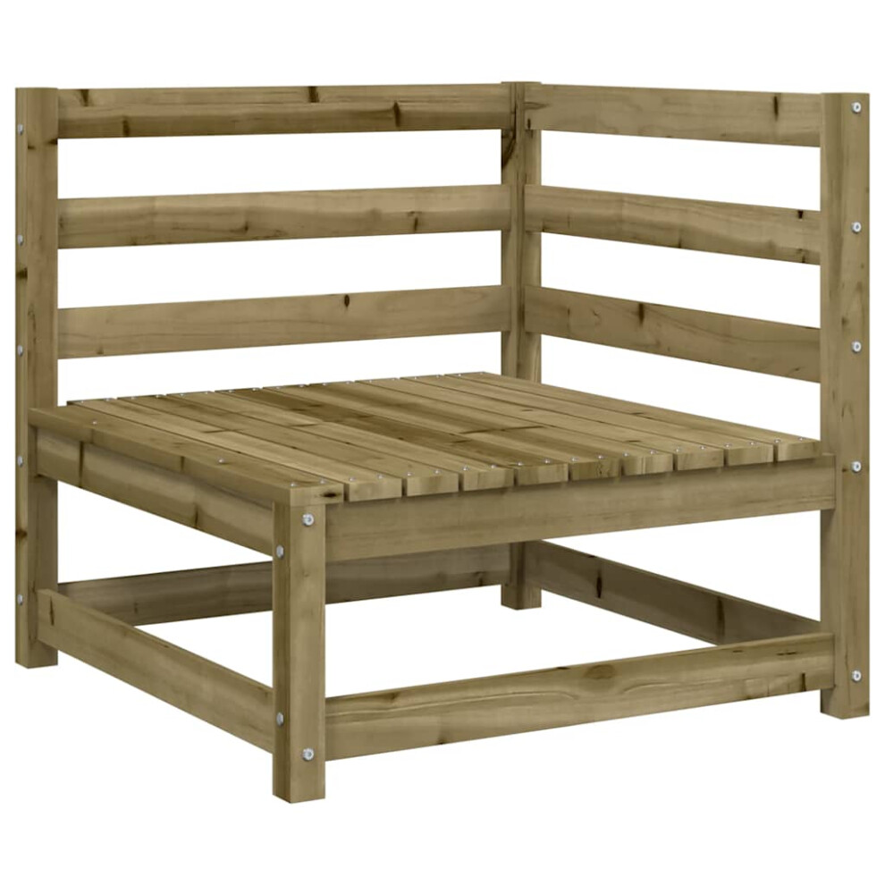 Vidaxl (Natural Impregnated, Corner Sofa) Garden Lounge Set Outdoor Lounge Set Corner Sofa Couch Solid Pinewood
