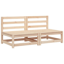 (natural pine, 2-seater) vidaXL Garden Lounge Set Outdoor Lounge Set Corner Sofa Couch Solid Pinewood