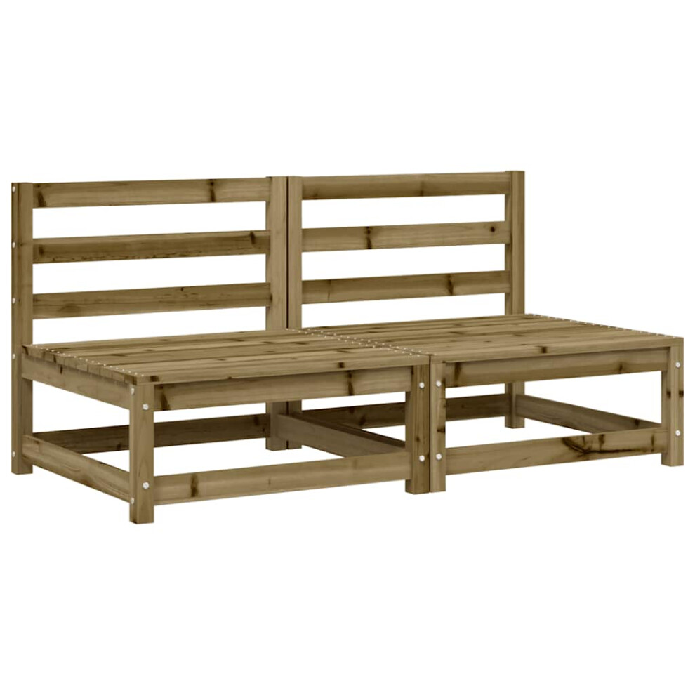Vidaxl (Natural Impregnated, 2-Seater) Garden Lounge Set Outdoor Lounge Set Corner Sofa Couch Solid Pinewood