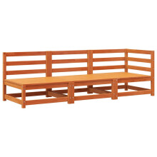 (brown pine, corner + 2x chair) vidaXL Garden Lounge Set Outdoor Lounge Set Corner Sofa Couch Solid Pinewood
