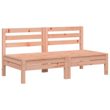 (natural douglas, 2 pcs/middle sofa) vidaXL Garden Sofa Outdoor Sofa Wooden Sectional Sofa Seat Solid Wood Pine