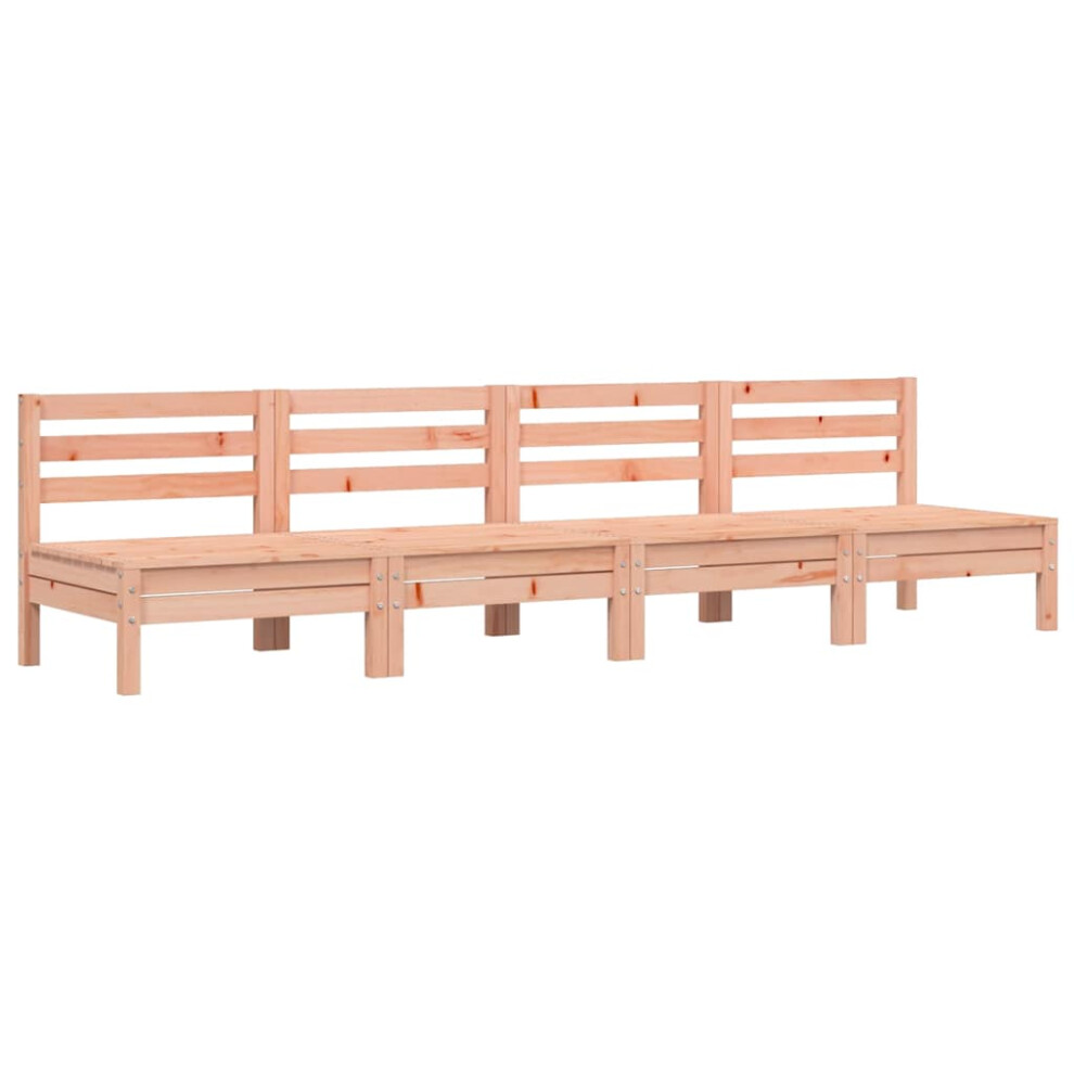 Vidaxl Garden Sofas Armless Outdoor Sectional Sofa 4 Pcs Solid Wood Douglas