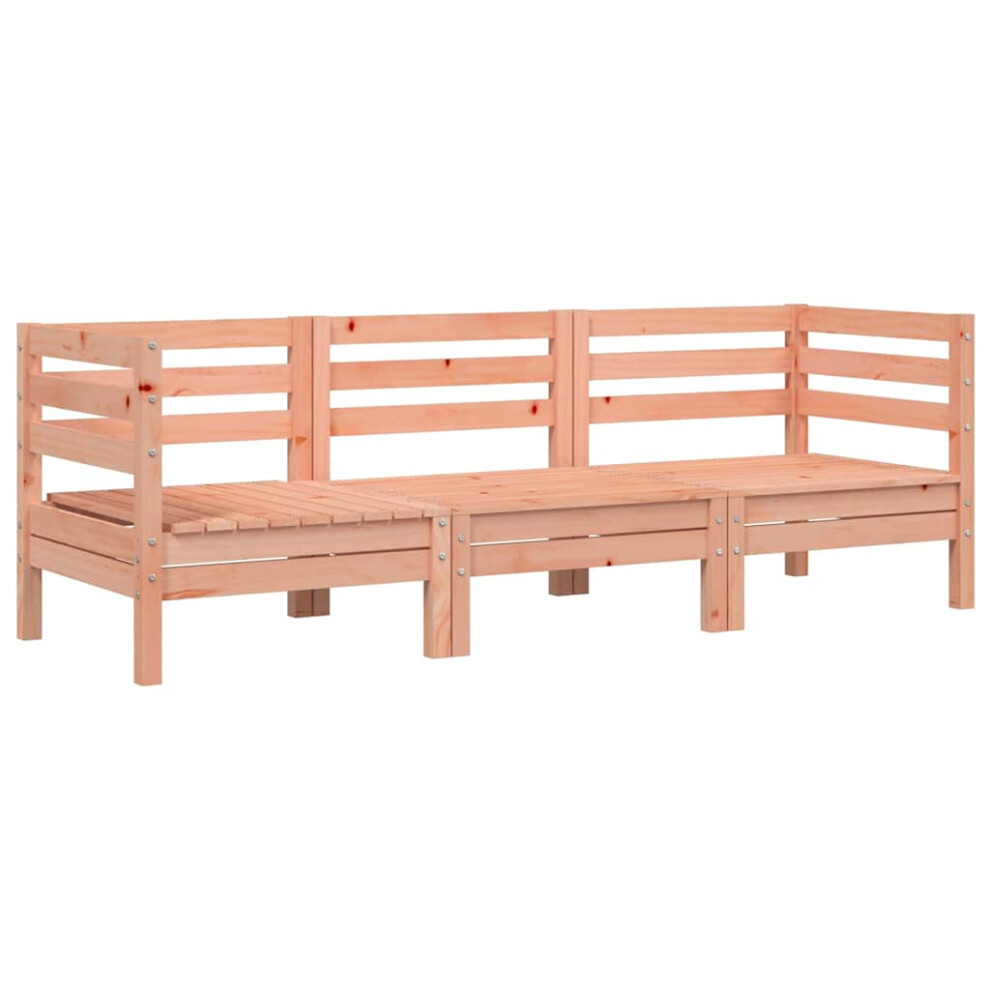 Vidaxl Garden Sofa 3-Seater Outdoor Sectional Sofa Couch Solid Wood Douglas