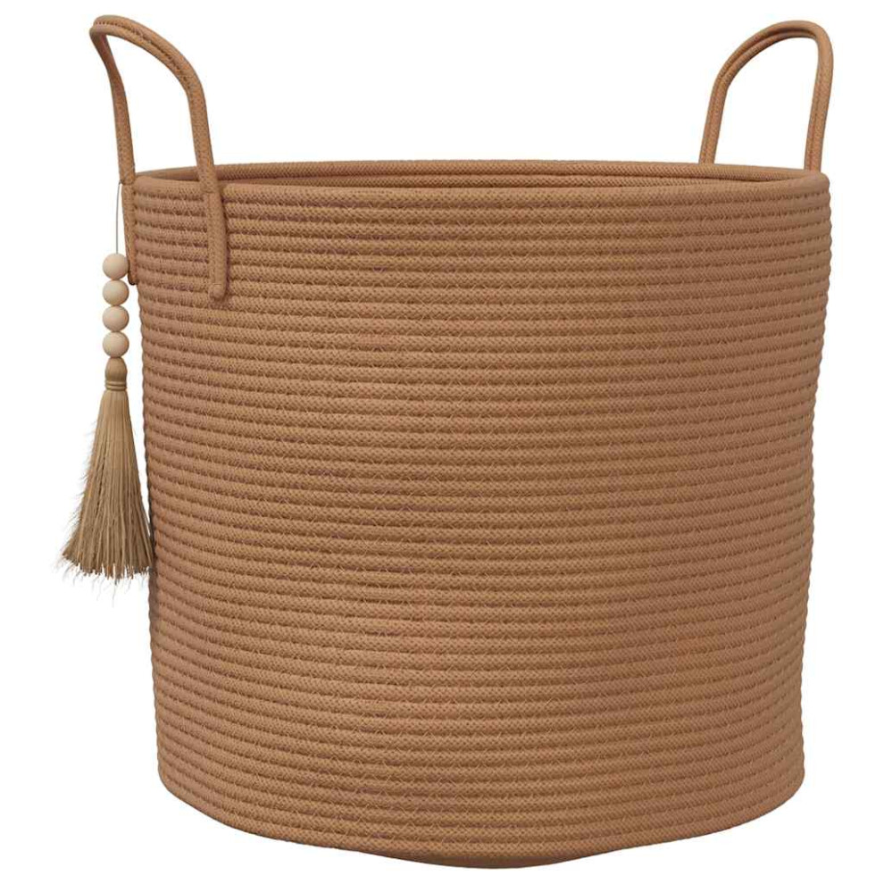 Vidaxl (Brown) Storage Basket Laundry Basket Washing Basket Laundry Hamper Cotton Brown