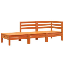 (wax brown, 1 pcs/3-seater) vidaXL Garden Sofa Outdoor Sofa Wooden Sectional Sofa Seat Solid Wood Pine