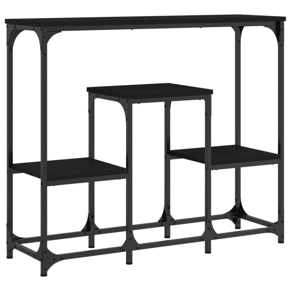 Vidaxl (Black) Console Table End Table Hallway Stand Side Sofa Table Engineered Wood