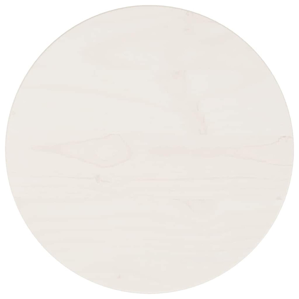 Vidaxl White Table Top Wooden Desk Top Dining Table Top Round Solid Wood Pine