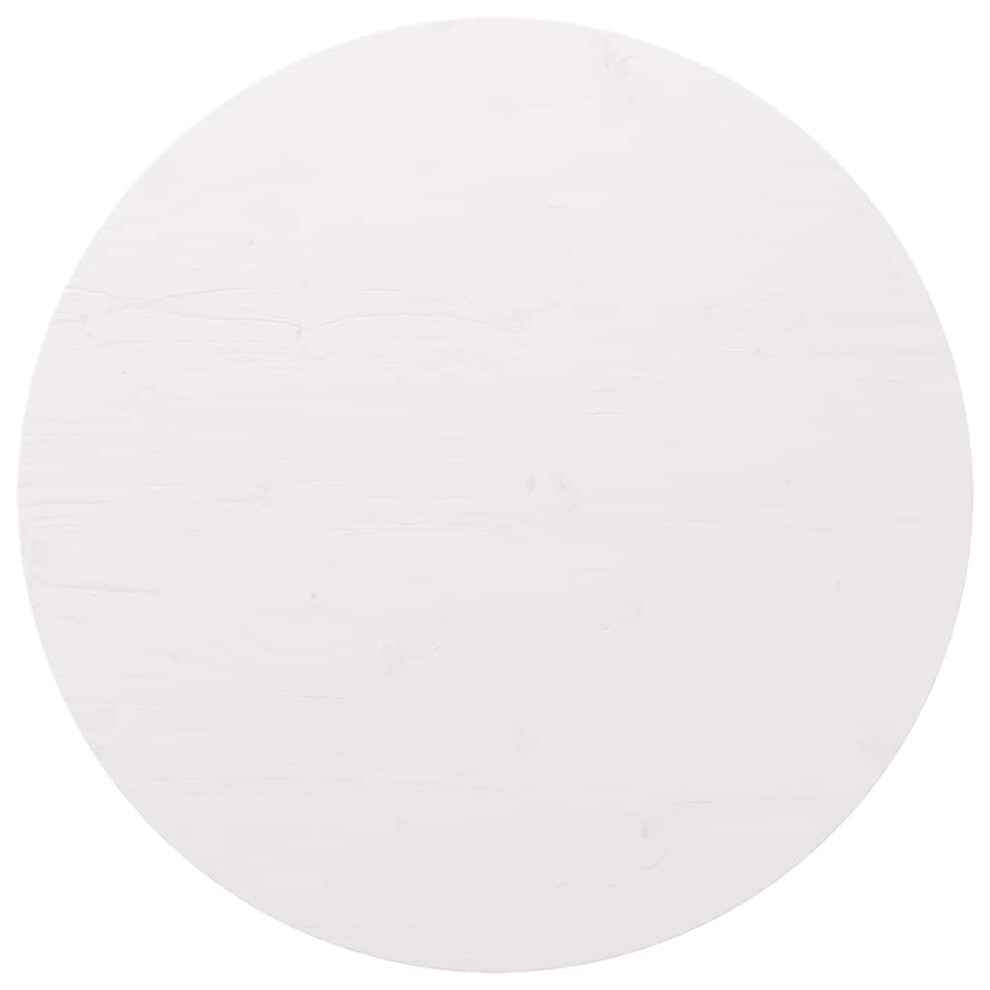 vidaXL Table Top Wooden Desk Top Dining Table Top Round White Solid Wood Pine