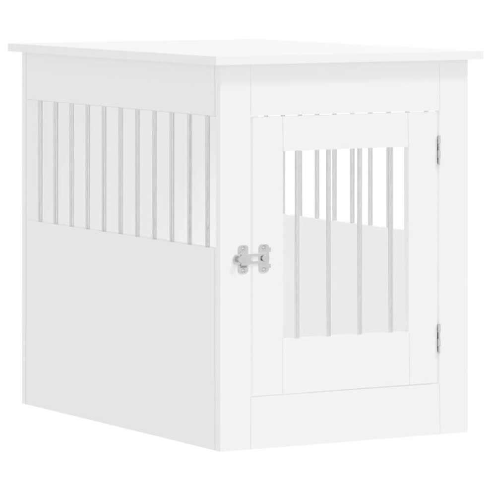 Vidaxl (White, 55 X 80 X 68 Cm) Dog Crate Furniture Pet Doghouse Dog Kennel Dog Cage Engineered Wood