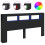 VidaXL (black) vidaXL LED Headboard Bed Header Bedroom Storage Bed Headboard Engineered Wood 1