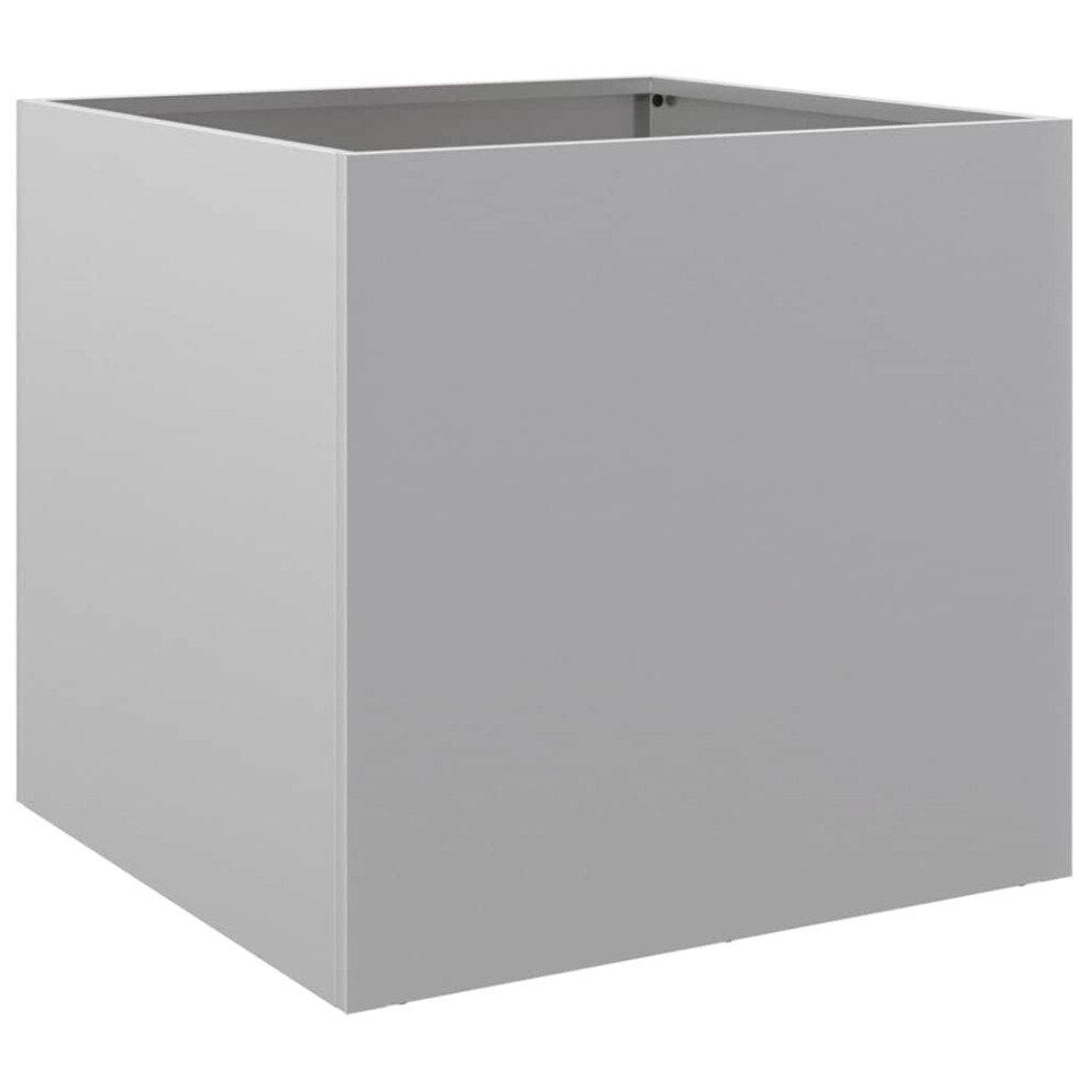 vidaXL Galvanised Steel Planter - 49x47x46 cm - Silver - Image 3