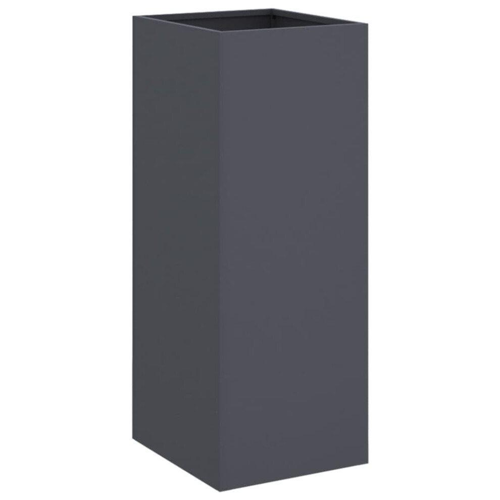 Vidaxl Planter Flower Pot Garden Raised Bed Outdoor Planter Steel Anthracite