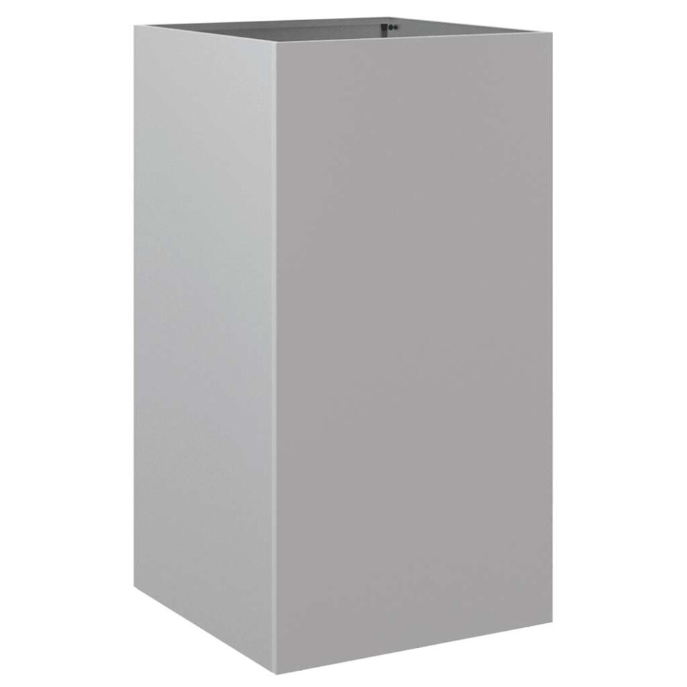 Vidaxl Planter Flower Box Plant Pot Garden Raised Bed Silver Galvanised Steel