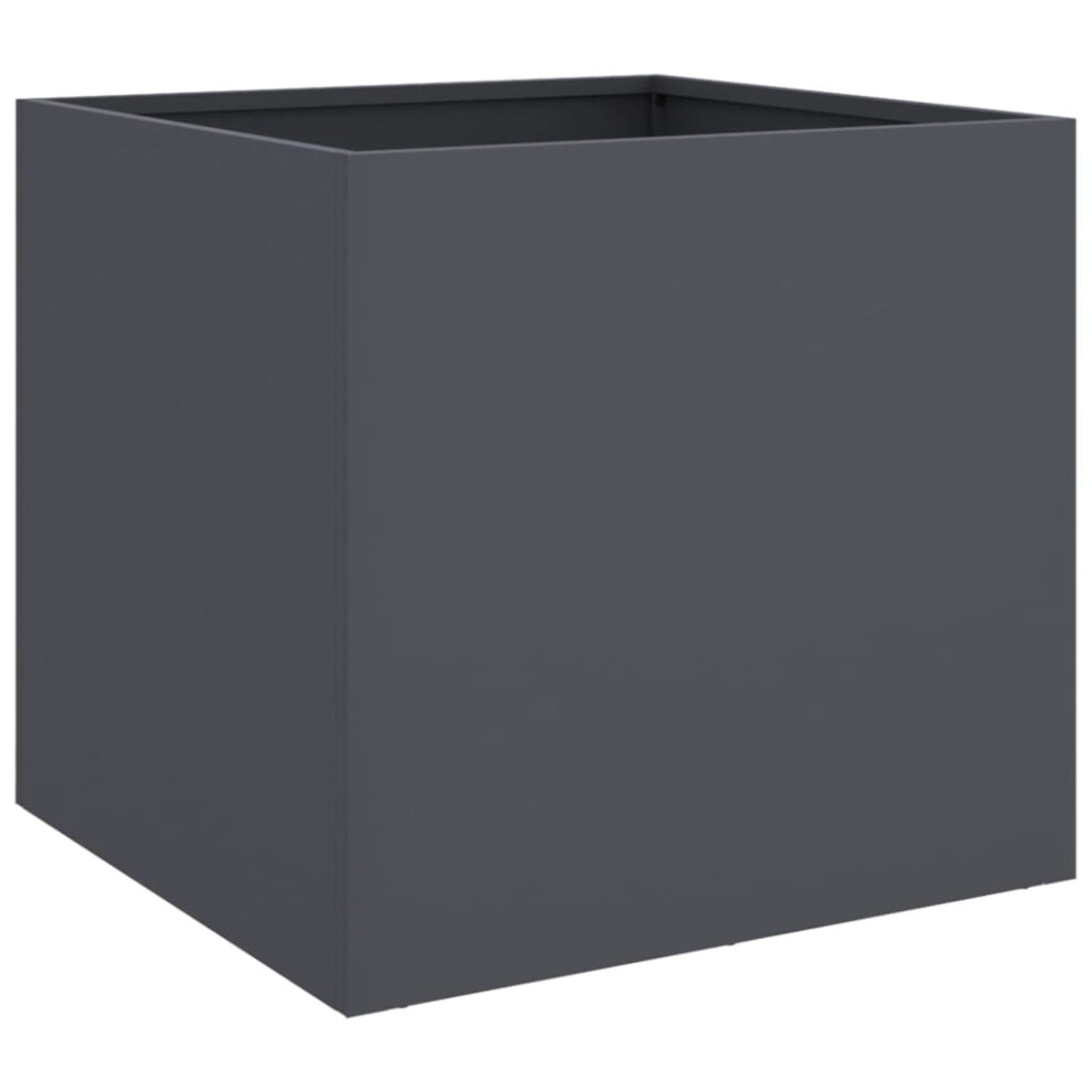 Vidaxl Planter Flower Pot Garden Raised Bed Outdoor Planter Anthracite Steel