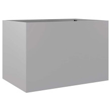 vidaXL Planter Flower Box Plant Pot Garden Raised Bed Silver Galvanised Steel