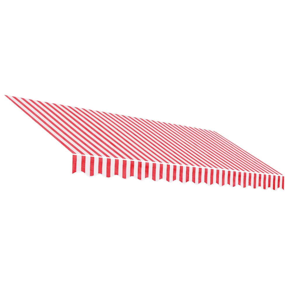 Vidaxl (Red And White, 350 X 250 Cm) Awning Top Sunshade Canvas Sunflower Canopy Top Replacement Fabric