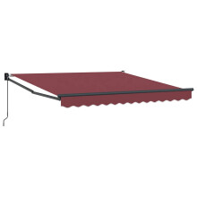 vidaXL Markise Manuell Weinrot 300x250 cm