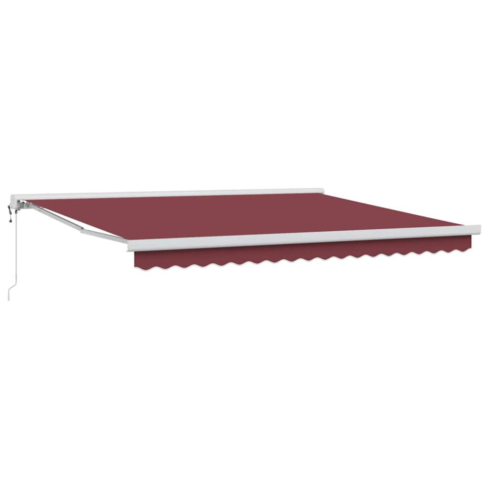 (burgundy and white, 400 x 300 cm) vidaXL Motorised Cassette Awning Retractable Awning Canopy Outdoor Awning