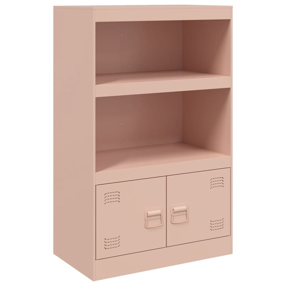 VIDAXL Metal Sideboard - 2 Doors - 2 Shelves - Pink - 107 x 39cm - Image 2