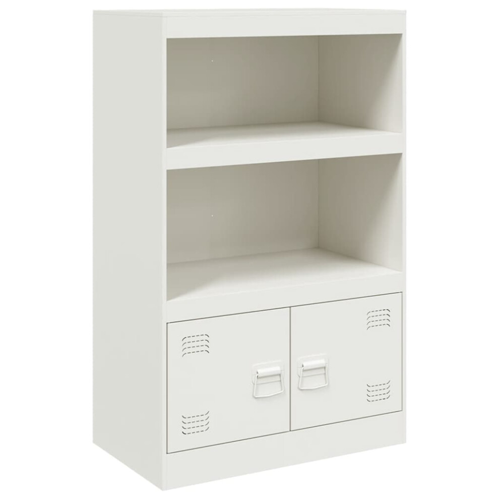 Vidaxl (White) Sideboard Home Storage Cupboard Side Cabinet Highboard White Steel