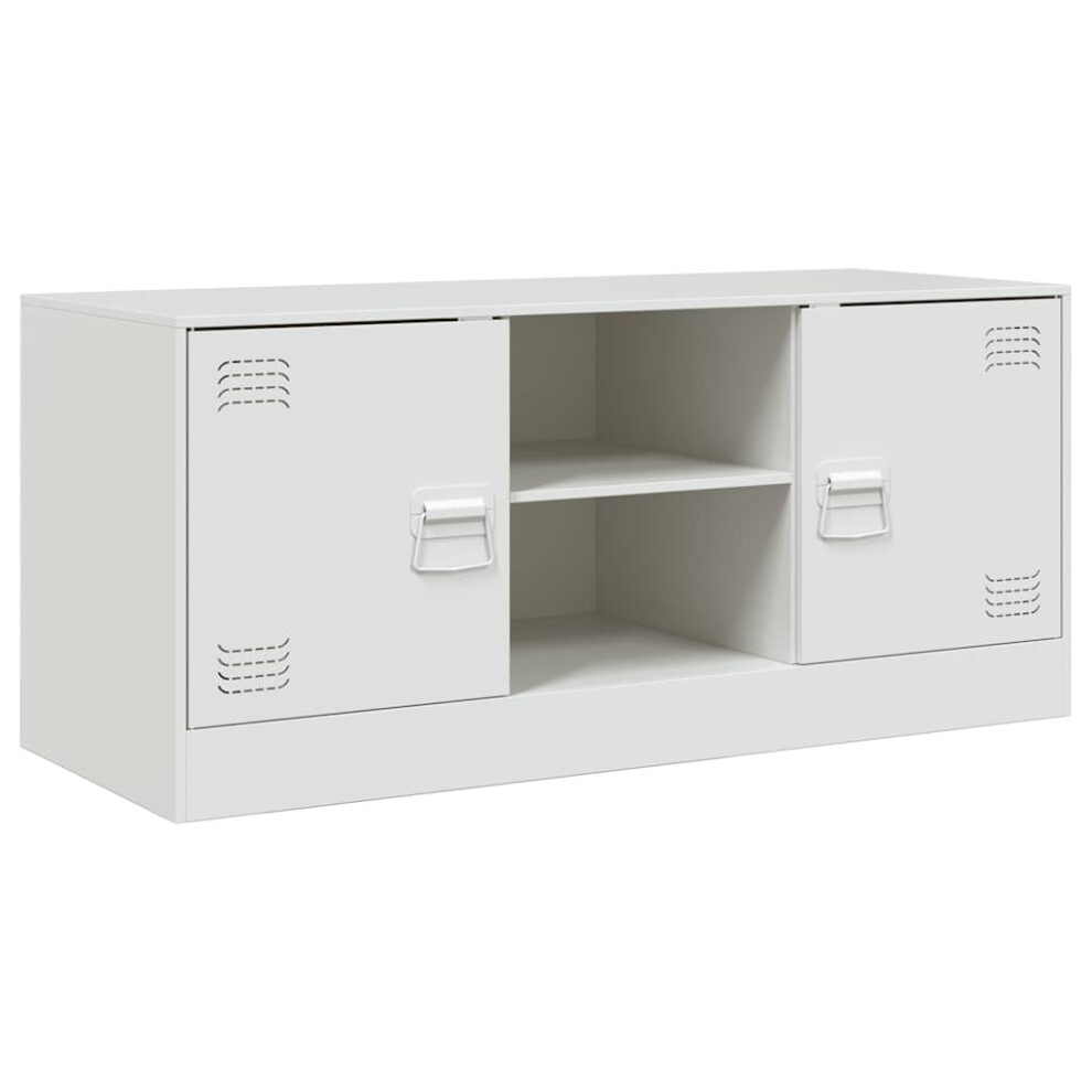 Vidaxl (White) Tv Cabinet Tv Stand Tv Unit Entertainment Centre Mustard Yellow Steel