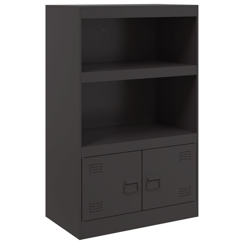 Vidaxl (Black) Sideboard Home Storage Cupboard Side Cabinet Highboard White Steel