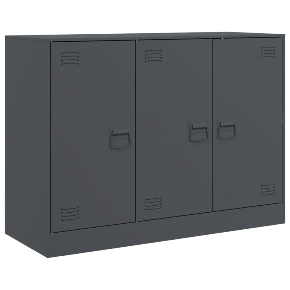 B&Q -  Sideboard Anthracite 99X39X73 Cm Steel - Image 3