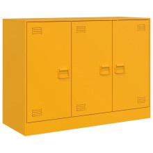 (mustard yellow) vidaXL Sideboard Storage Cupboard Side Cabinet Highboard Mustard Yellow Steel