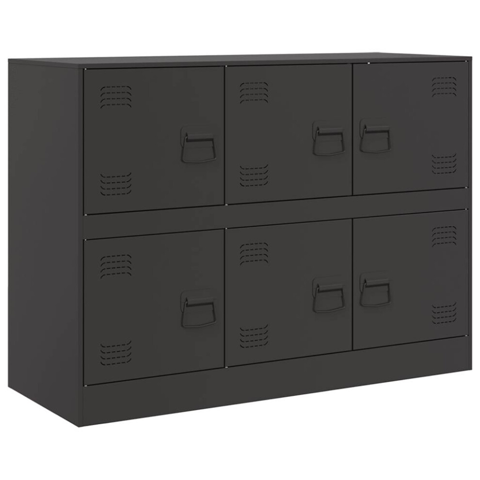 Vidaxl (Black) Sideboard Living Room Storage Cupboard Cabinet Highboard Pink Steel