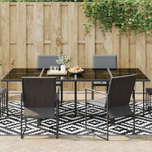 vidaXL Outdoor-Teppich ARAKIL Weiß und Schwarz 190x290 cm PP