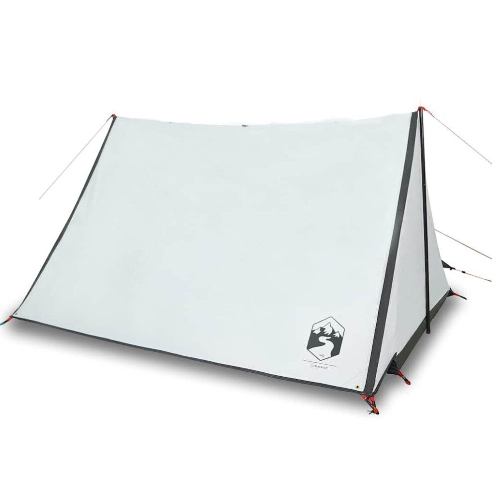 Vidaxl Camping Tent 2-Person Lightweight Tent White Blackout Fabric Waterproof