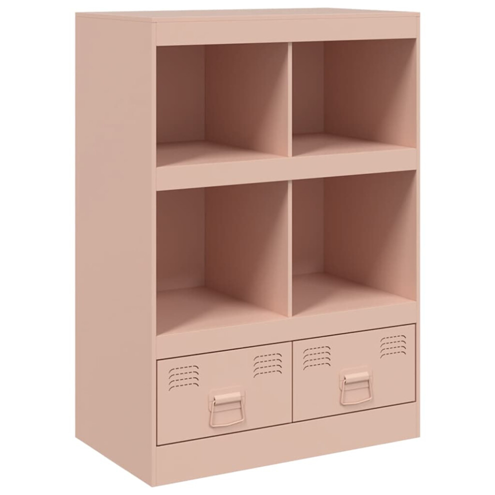 Vidaxl (Pink) Highboard Sideboard Side Cabinet Home Storage Cupboard Anthracite Steel