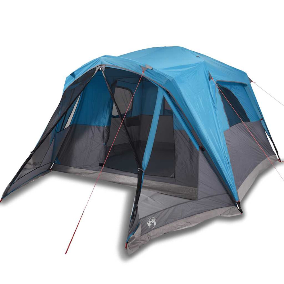 Vidaxl (Blue, 6-Person) Family Tent With Porch 6-Person Lightweight Camping Tent Waterproof