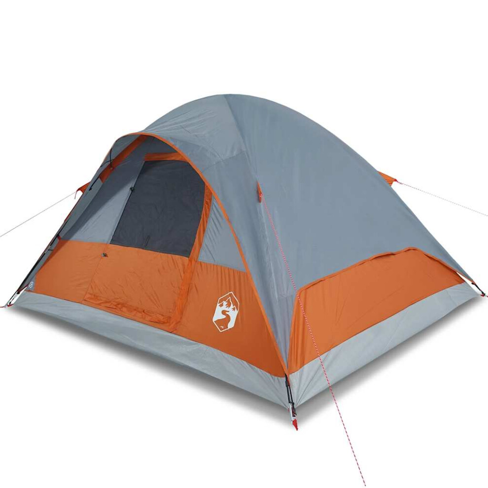 Vidaxl Family Tent Dome 6-Person Dome Tent Camping Tent Orange Waterproof
