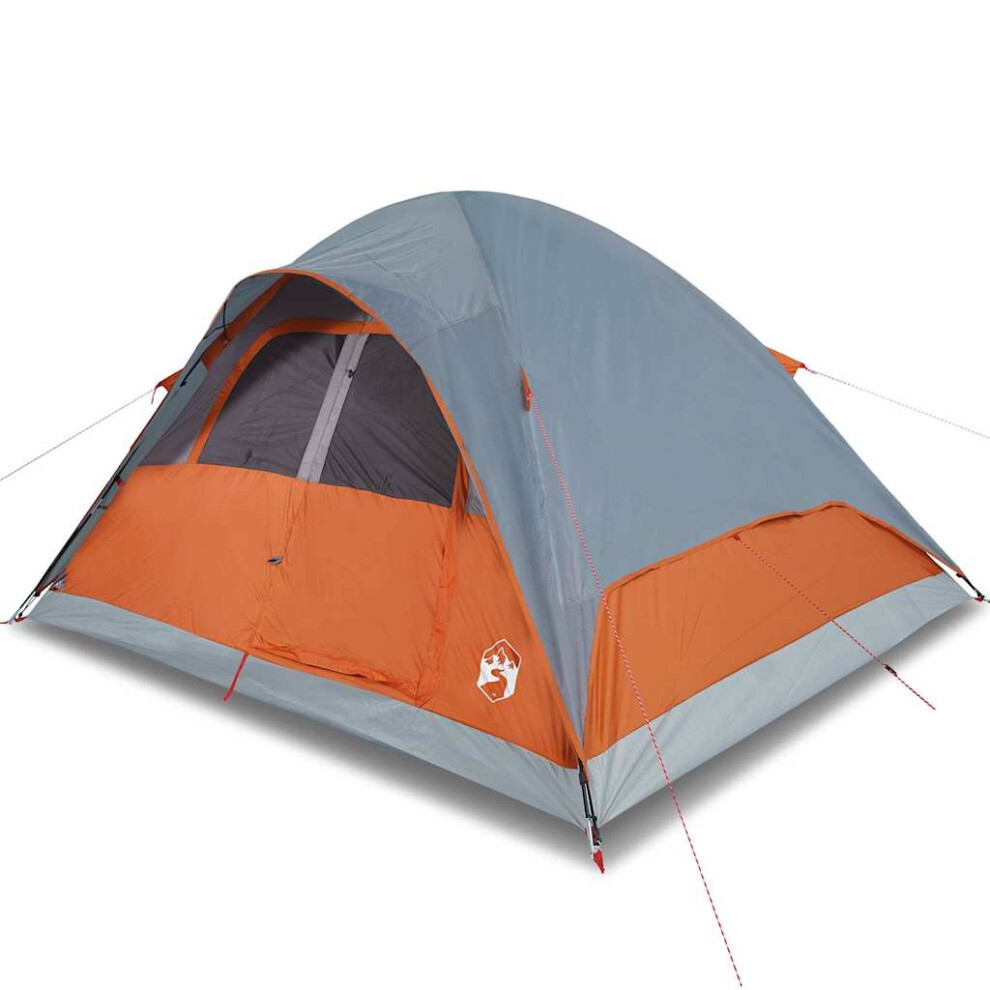 Vidaxl Family Tent Dome 6-Person Dome Tent Camping Tent Orange Waterproof