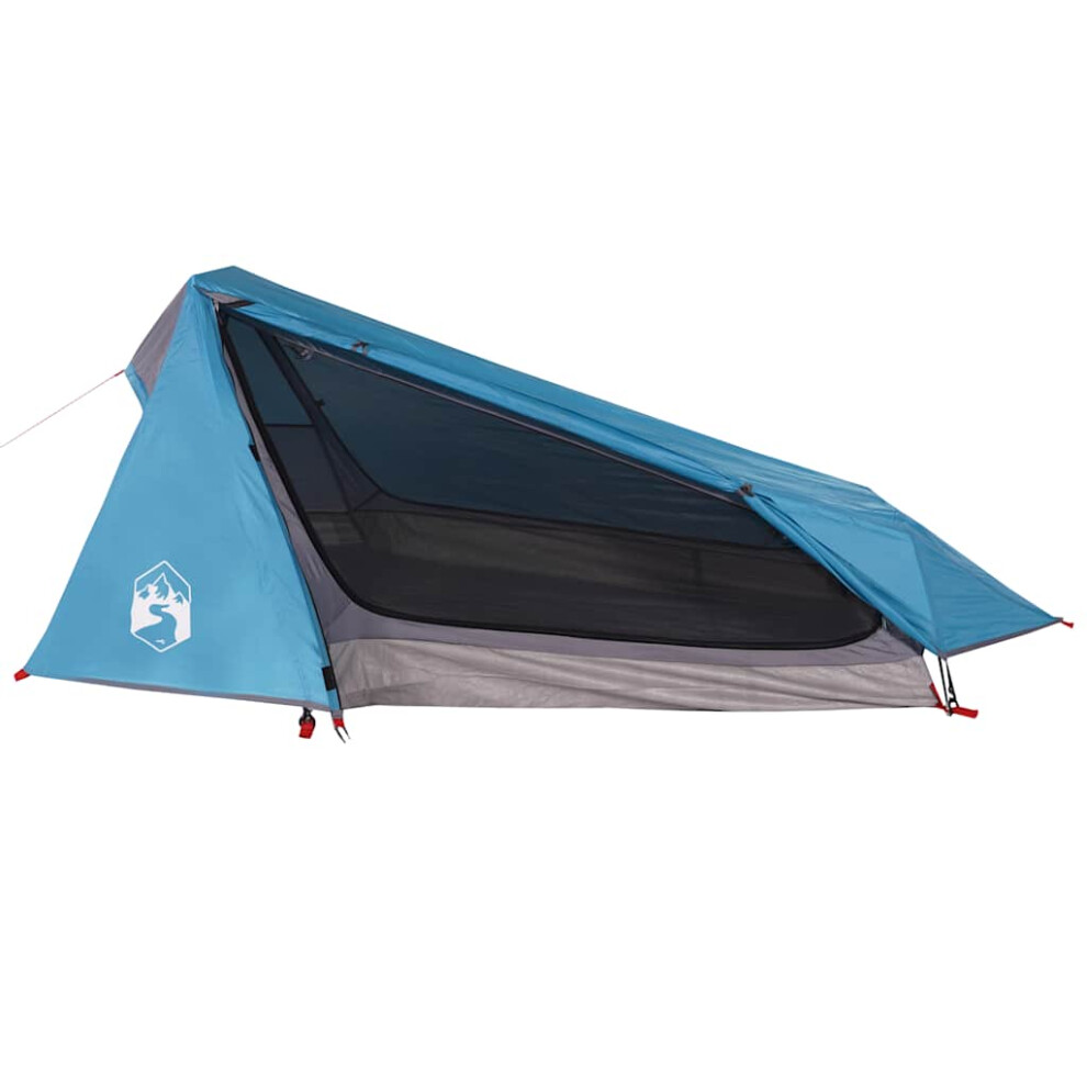 Vidaxl (Blue) Camping Tent Tunnel 1-Person Patio Dome Tent Blackout Fabric Waterproof