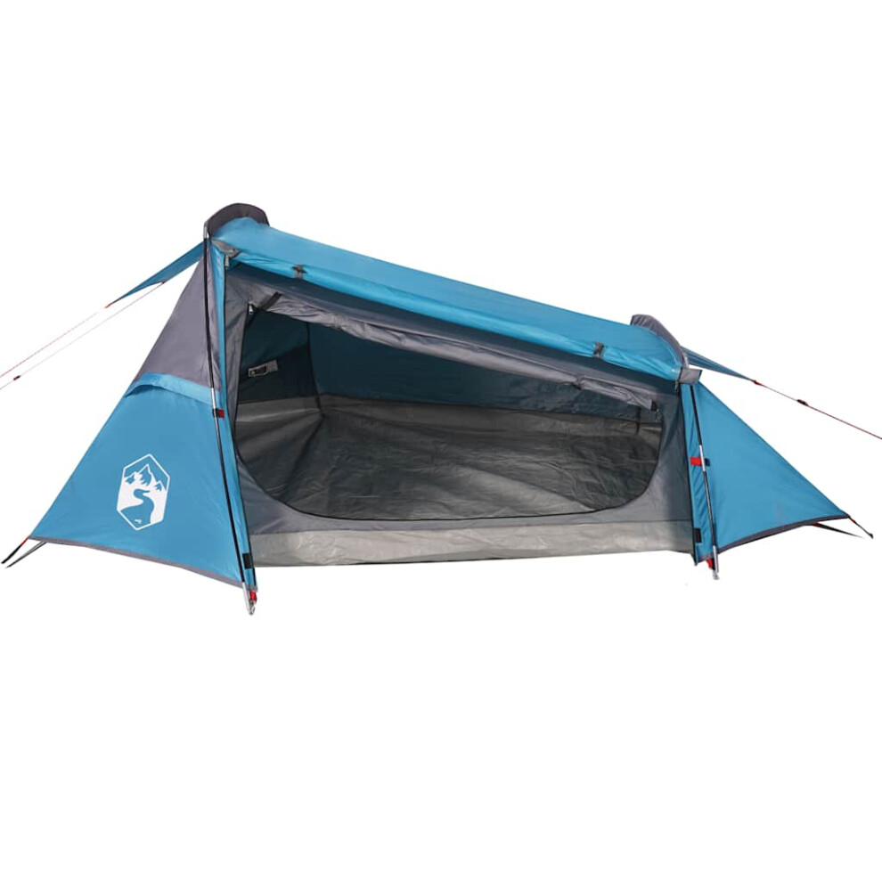 Vidaxl Camping Tent Tunnel 2-Person Lightweight Tent Dome Tent Waterproof Blue