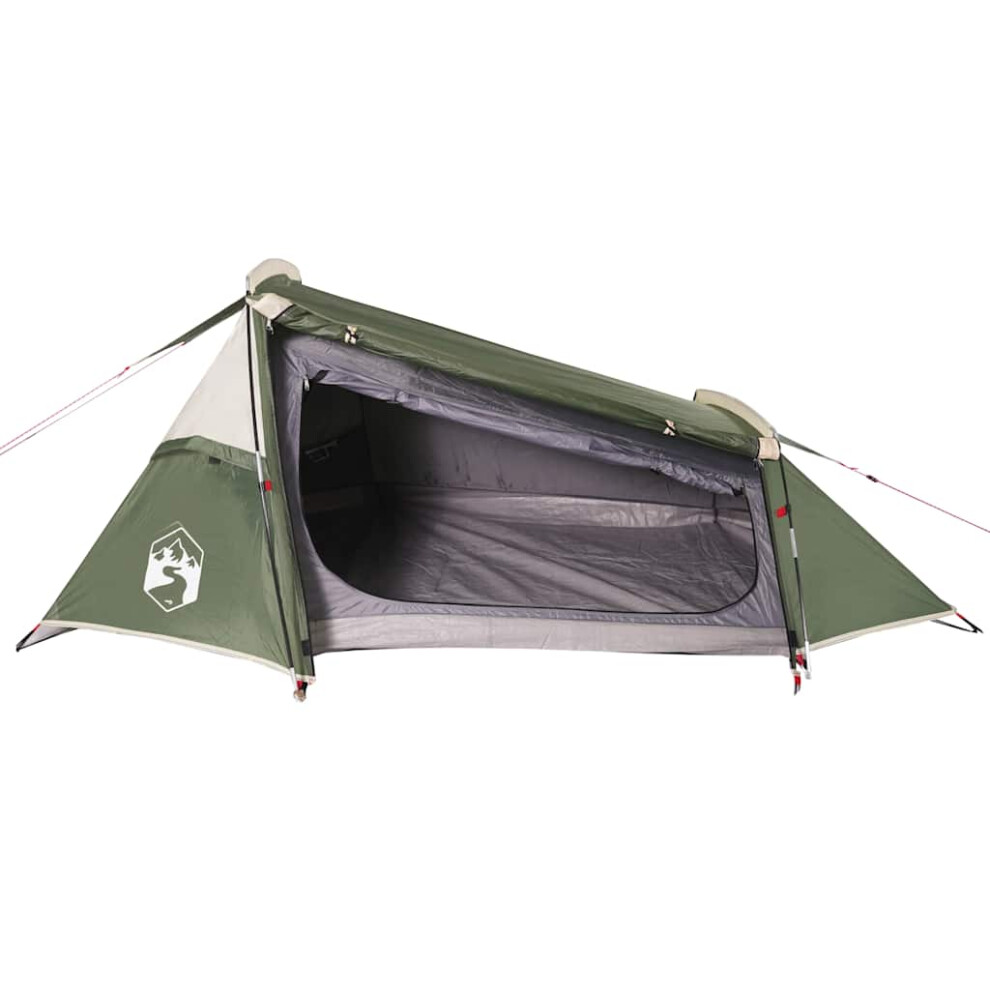 Vidaxl (Green) Camping Tent Tunnel 2-Person Lightweight Tent Dome Tent Waterproof Green
