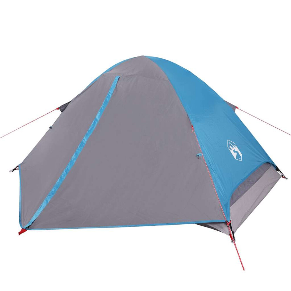 Vidaxl Camping Tent Dome 4-Person Lightweight Tent Dome Tent Blue Waterproof