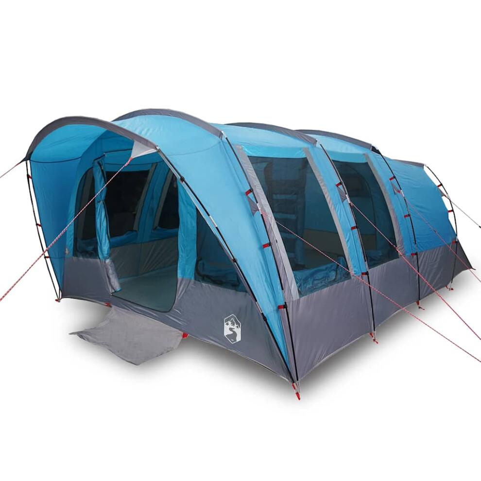 Vidaxl Family Tent Tunnel 8-Person Lightweight Tent Dome Tent Blue Waterproof