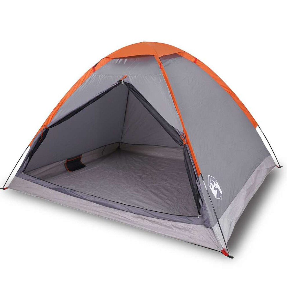 (Grey and orange, 190 x 135 x 102/107 cm) vidaXL Camping Tent Dome 2-Person Lightweight Tent Dome Tent Blue Waterproof-image-OPC-PDY29S8-NEW