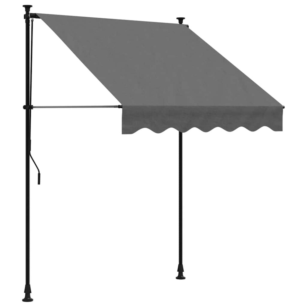 Vidaxl Retractable Awning Privacy Screen Anthracite 150X150 Cm Fabric & Steel