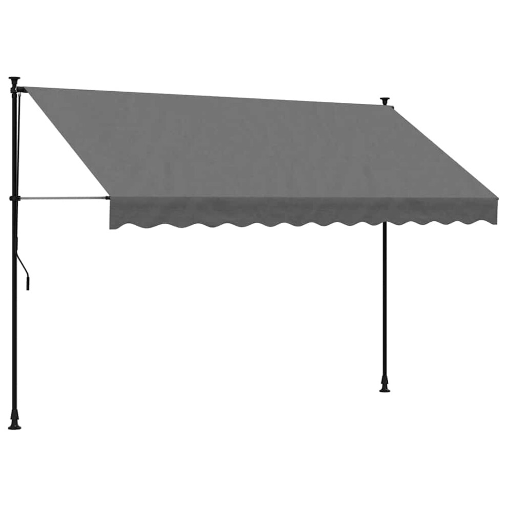 Vidaxl Retractable Awning Privacy Screen Anthracite 300X150 Cm Fabric & Steel