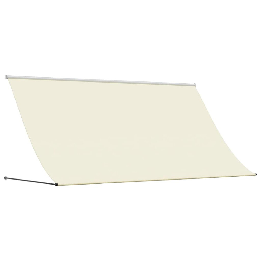 Vidaxl Retractable Awning Privacy Screen Cream 300X150 Cm Fabric And Steel