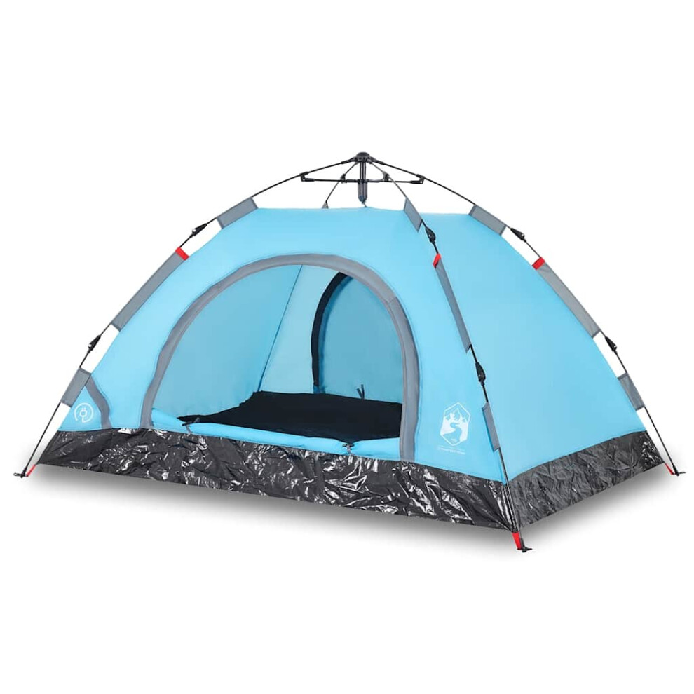 Vidaxl Camping Tent 3-Person Lightweight Tent Dome Tent Blue Quick Release