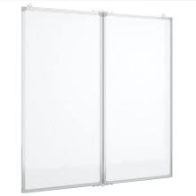 (80 x 80 x 1.7 cm) vidaXL Magnetic Whiteboard Foldable Writing Dry Erase White Board Aluminium