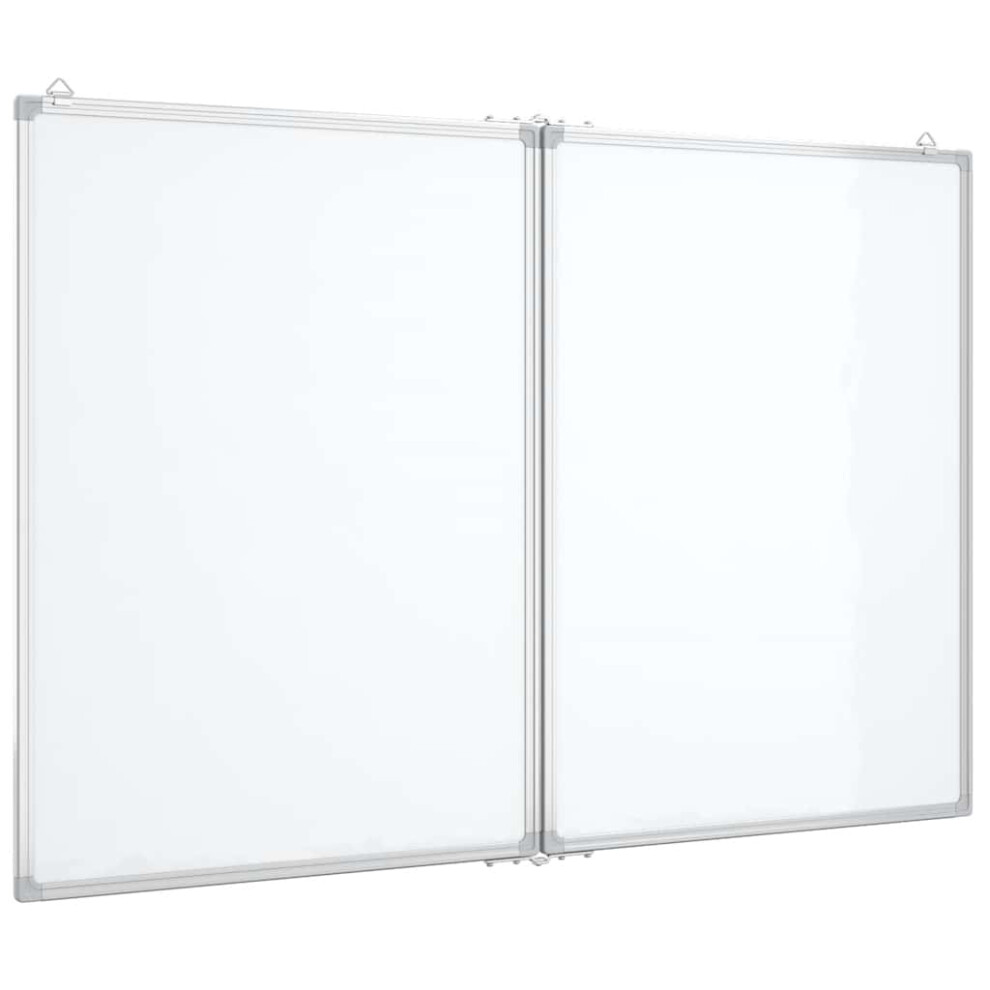 Vidaxl (120 X 80 X 1.7 Cm) Magnetic Whiteboard Foldable Writing Dry Erase White Board Aluminium