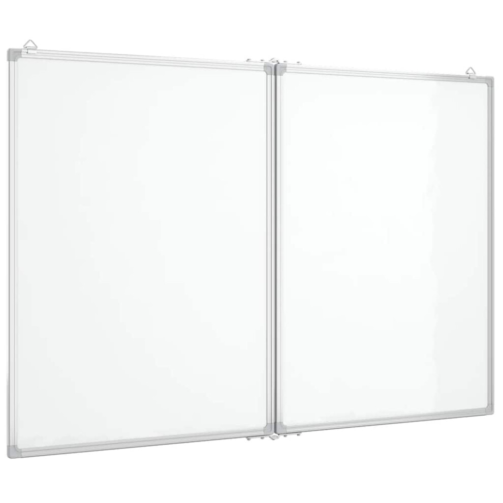 Vidaxl (100 X 80 X 1.7 Cm) Magnetic Whiteboard Foldable Writing Dry Erase White Board Aluminium